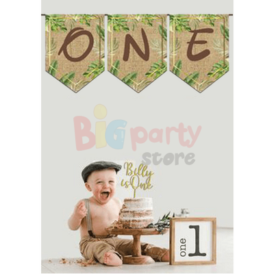 Kağıt Banner One Flama Safari Jüt Görünümlü - 2