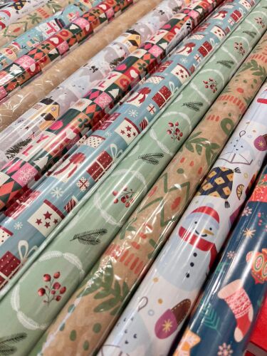 70x100 Yılbaşı Kraft Rulo Hediye Paketi Tekli 100 parça - 1