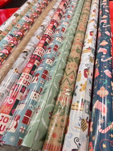 70x100 Yılbaşı Kraft Rulo Hediye Paketi Tekli 100 parça - 3