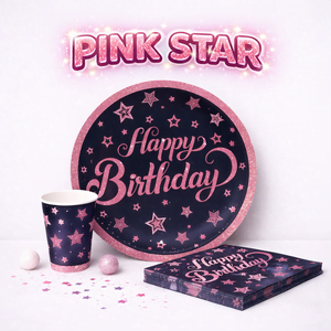 Pink Stars Parti Malzemeleri