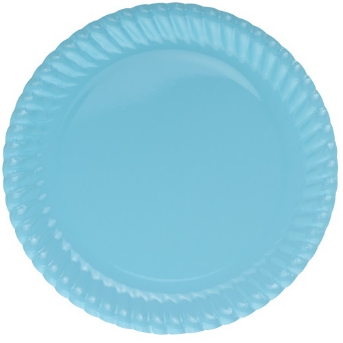Karton Tabak Açık Mavi 23 Cm 8 Parça - 1