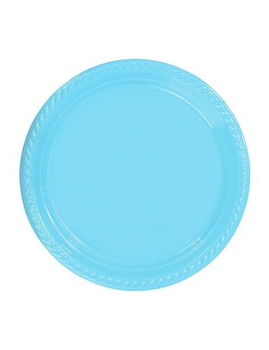 Plastik Tabak Açık Mavi 22 Cm / 25 Parça - 