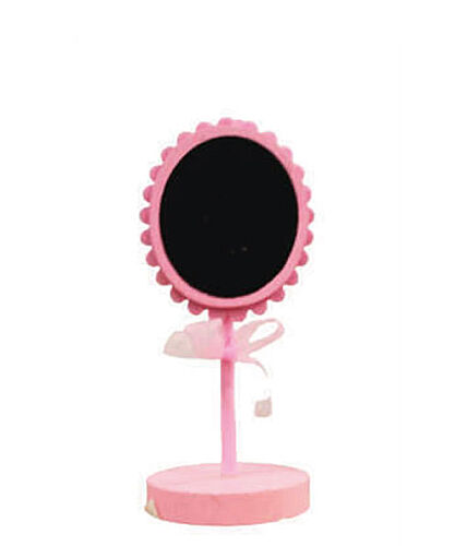 Ahşap Notluk Yuvarlak Model Pembe - 