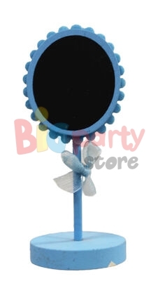 Ahşap Notluk Yuvarlak Model Mavi - 