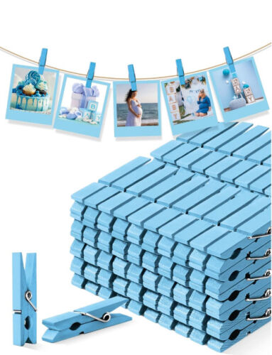Ahşap Süs Mandal Mavi 50 Parça 3 cm - 1
