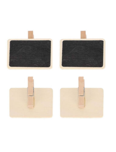 Ahşap Yazı Tahtası Mandallı Dikdörtgen 4 Parça Küçük - 