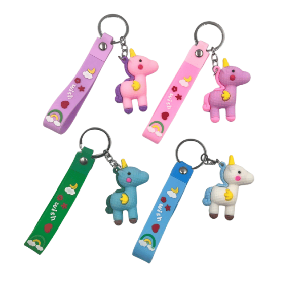 Anahtarlık Silikon Unicorn 12 Parça - 