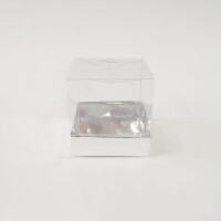 Asetat Pencereli Kutu 9x9x9 10 Parça Gümüş - 1