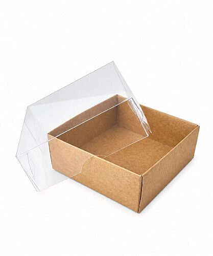 Asetat Pencereli Kutu 9 x 9 x 3 Cm 25 Parça Kraft - 