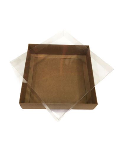 Asetat Pencereli Kutu 20 x 20 x 5 Cm 5 Parça Kraft - 