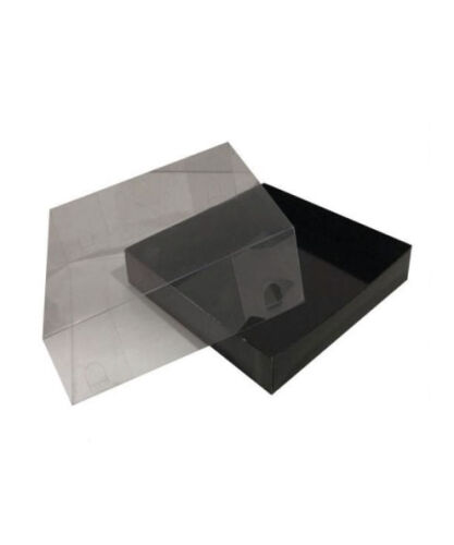 Asetat Pencereli Kutu 20 x 20 x 5 Cm 5 Parça Siyah - 