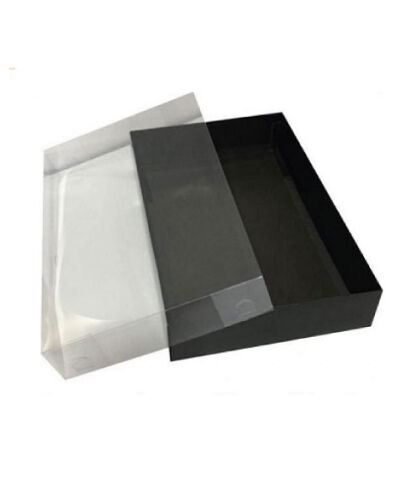 Asetat Pencereli Kutu 25 x 15 x 5 Cm 5 Parça Siyah - 