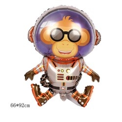 Folyo Balon Astronot Maymun 90 cm - 1