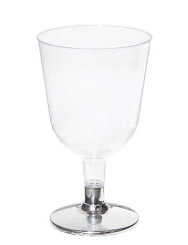 Ayaklı Plastik Kadeh Gümüş 150 CC 6 Parça - Metplast