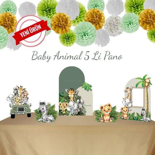 Baby Animal Kişiye Özel Ayaklı Pano Seti