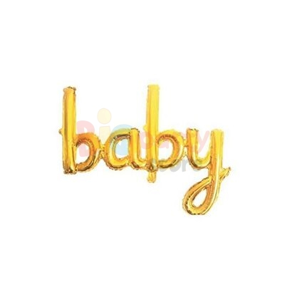Folyo Balon Baby El Yazısı Gold - 1