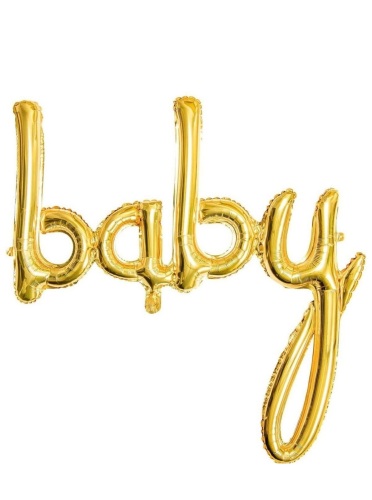 Folyo Balon Baby El Yazısı Gold - 