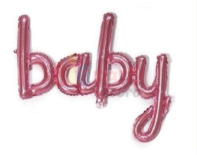 Folyo Balon Baby El Yazısı Pembe - 2