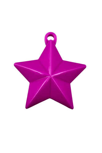 Balon Ağırlığı Yıldız Model 3 Boyutlu Tekli Fuşya - 