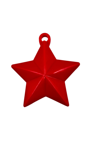 Balon Ağırlığı Yıldız Model 3 Boyutlu Tekli Kırmızı - 