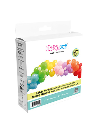 Balon Dekorasyon Seti Bahar Temalı 72 Parça - 