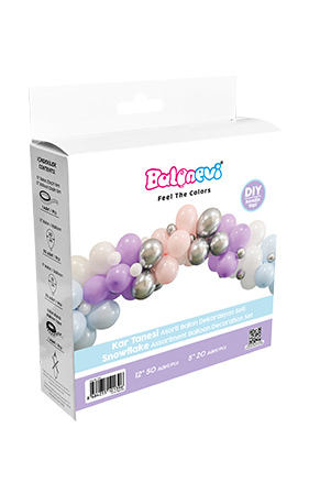 Balon Dekorasyon Seti Kar Tanesi Temalı 72 Parça - 