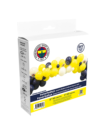 Balon Dekorasyon Seti Fenerbahçe Temalı 72 Parça - 