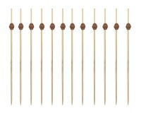 Bambu Kahverengi Desenli Kürdan 12 Parça - 1