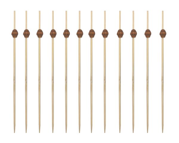 Bambu Kahverengi Desenli Kürdan 12 Parça - 