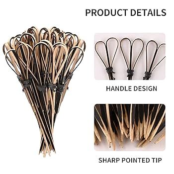 Bambu Naturel Siyah Kürdan 100 Parça - 2