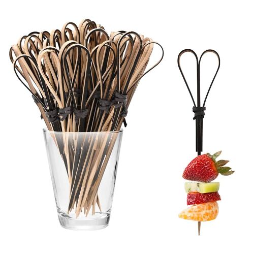 Bambu Naturel Siyah Kürdan 100 Parça - 1