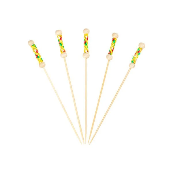 Bambu Örgülü Sarı Kürdan 12 Parça - 