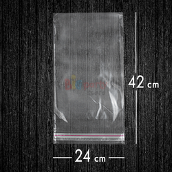 Bantlı Jelatin Poşet Şeffaf Torba 24x42 Cm / 5 Kg - 1
