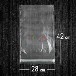 Bantlı Jelatin Poşet Şeffaf Torba 28x42 Cm / 5 Kg - 1