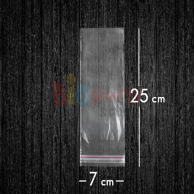 Bantlı Jelatin Poşet Şeffaf Torba 7x25 Cm / 2 Kg - 1