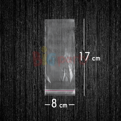 Bantlı Jelatin Poşet Şeffaf Torba 8x17 Cm / 1.75 Kg - 1