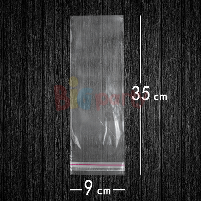 Bantlı Jelatin Poşet Şeffaf Torba 9x35 Cm / 3 Kg - 1