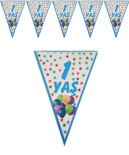 Bayrak Flama 1 Yaş Mavi Yıldızlı - 