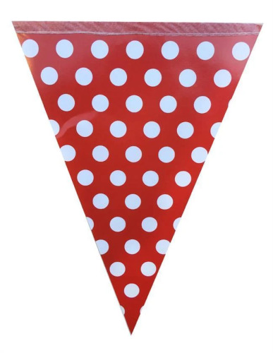 Bayrak Flama Kırmızı Beyaz Puantiyeli - 