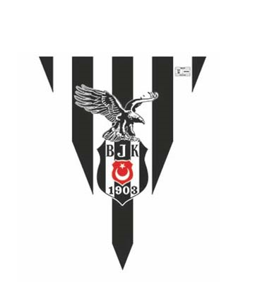 Lisanslı Beşiktaş Üçgen Flama - 1