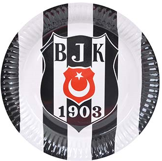 Lisanslı Beşiktaş Karton Tabak 23 Cm 8 Parça - 1