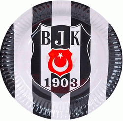 Lisanslı Beşiktaş Karton Tabak 23 Cm 8li - 1