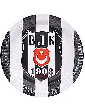 Lisanslı Beşiktaş Karton Tabak 23 Cm 8 Parça - 