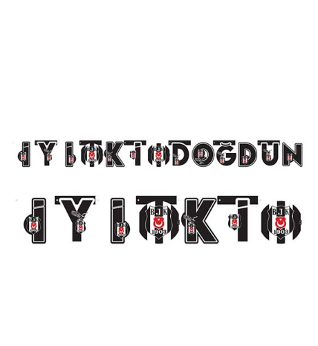 Lisanslı Beşiktaş İyi Ki Doğdun Karton Yazı - 1