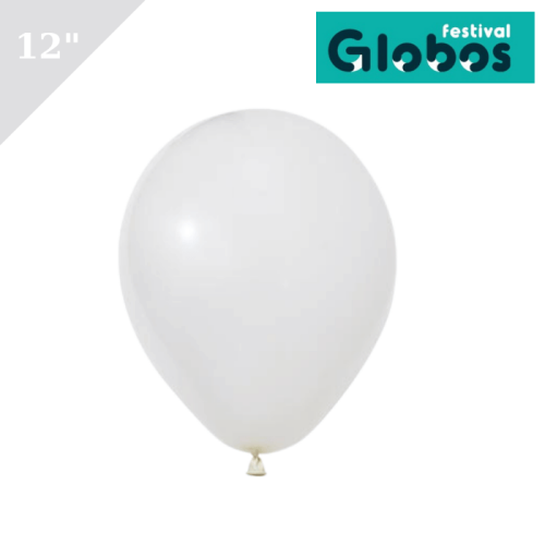 Lateks Pastel Balon 100 Parça Beyaz 12 İnç Globos - 