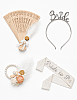 Bride Taç Kuşak Bileklik Kutulu Set - Gümüş - 1