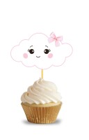 Kürdan Bulut Temalı Pembe 10 Parça - 2