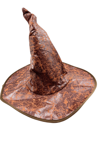 Cadı Şapkası Deri Görünümlü Lüks Kahverengi - 3