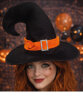 Cadı Şapkası Kadife Kemerli Ultra Lüks Turuncu - 2
