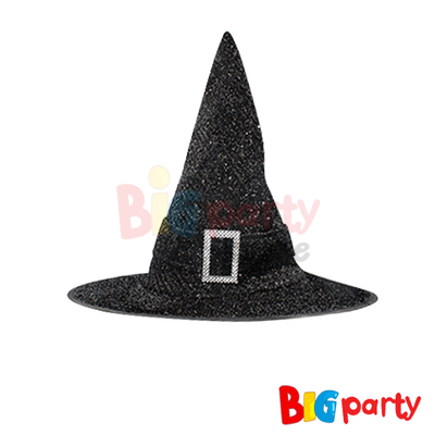Cadı Şapkası Simli Kemerli Siyah - 1